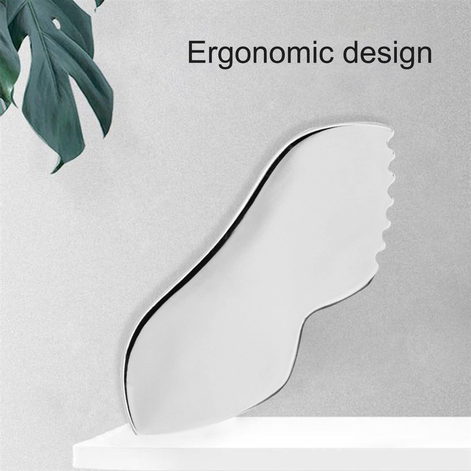 Stainless Steel Gua Sha For Facial Skin Care Scraping Massage Tool With Comb Teeth | Facial Massage, Used For Face, Neck, And Ar