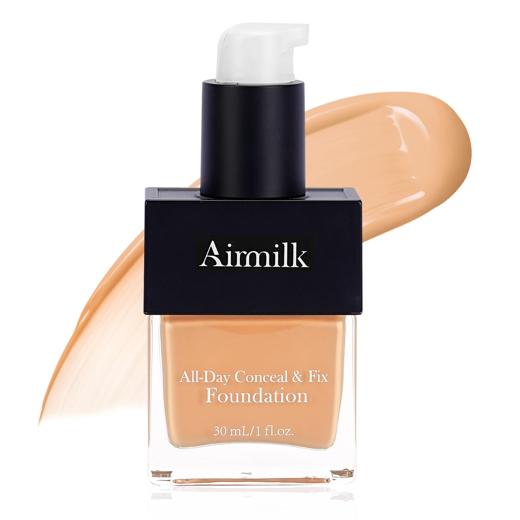 Airmilk Foundation Makeup,30ml with Makeup Sponge Puff(LIGHT WARM)