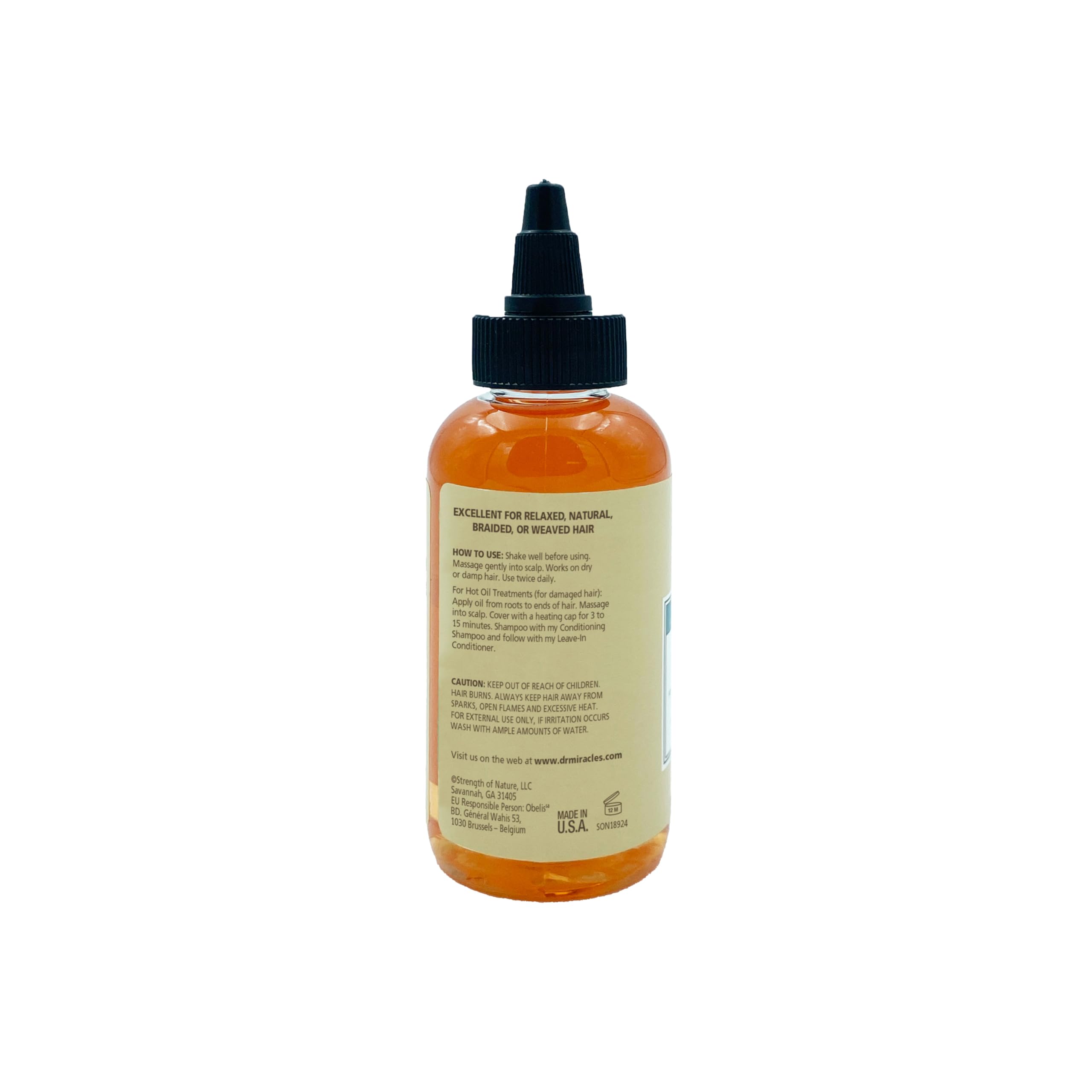 Dr. Miracle's Daily Moisturizing Gro Oil, 4 Fl Oz - Vitamins A, D, E, Avocado & Aloe Vera for Healthy Hair Growth