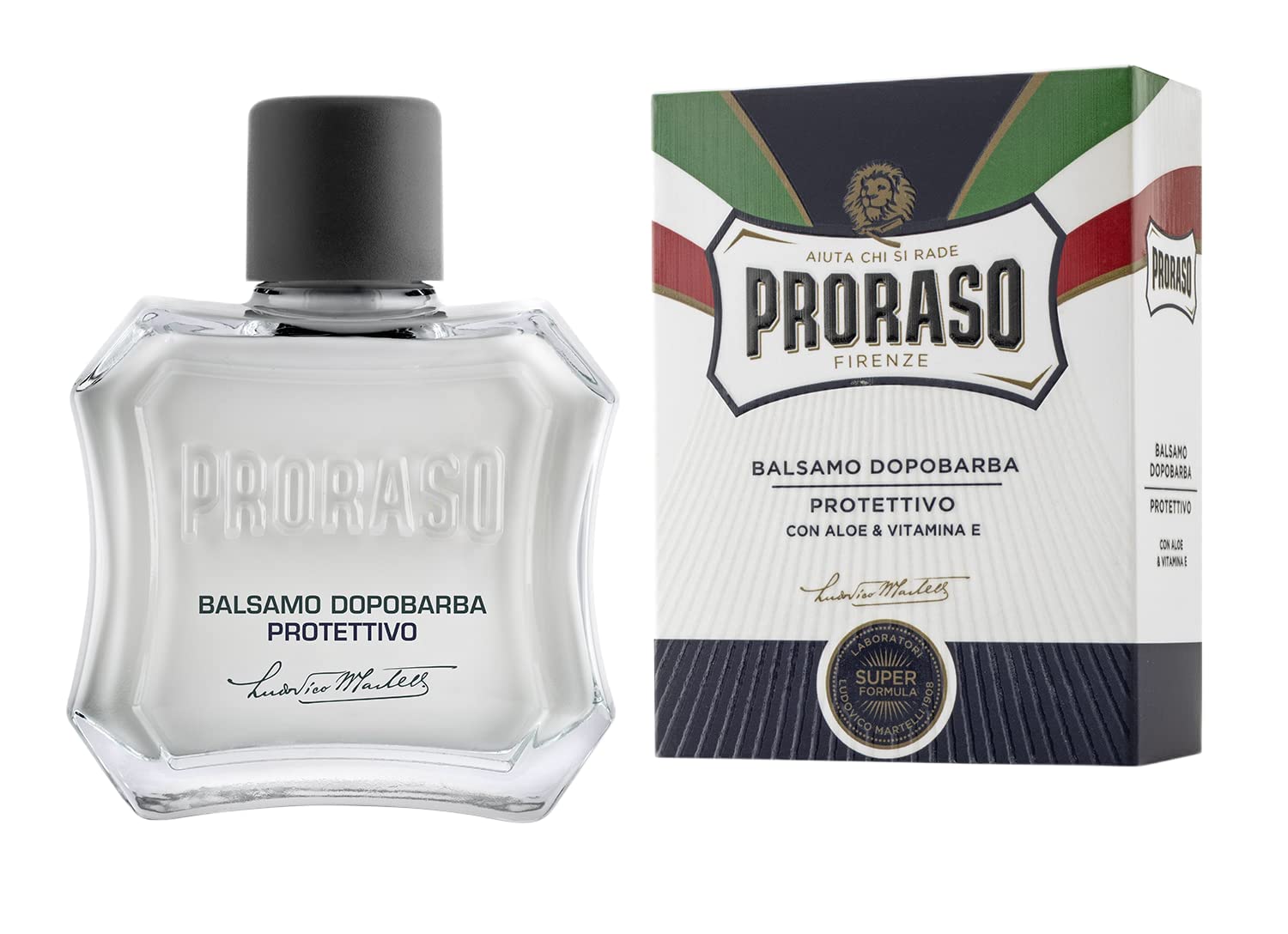 Proraso After Shave Balm, Protective and Moisturizing with Aloe Vera and Vitamin E for Dry Skin, 3.4 Fl Oz (Pack of 1)(Packaging
