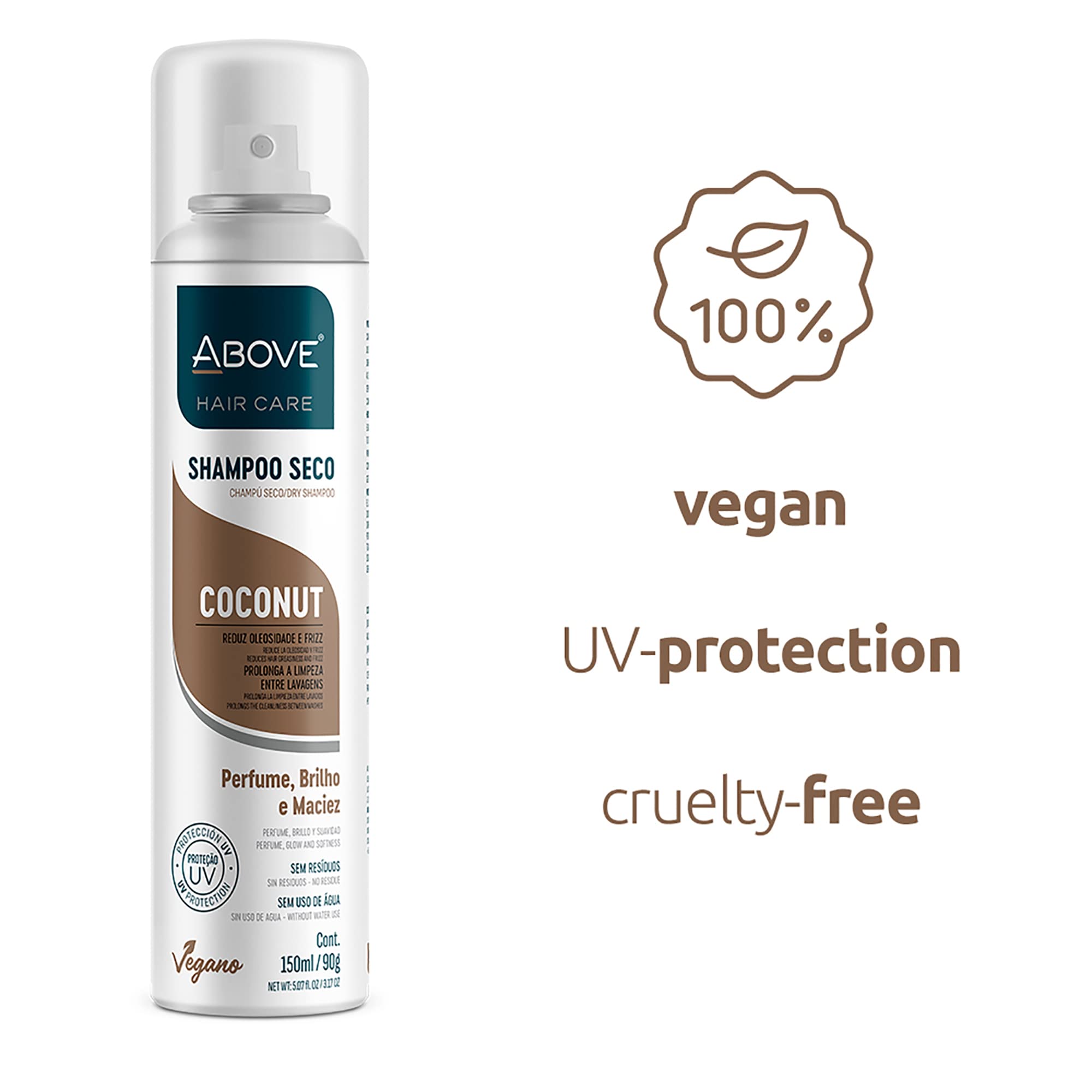Above Coconut - Dry Shampoo - Absorbs Excess Oil Between Washes - Gives Softness And Shine To Your Strands - Does Not Leave Resi