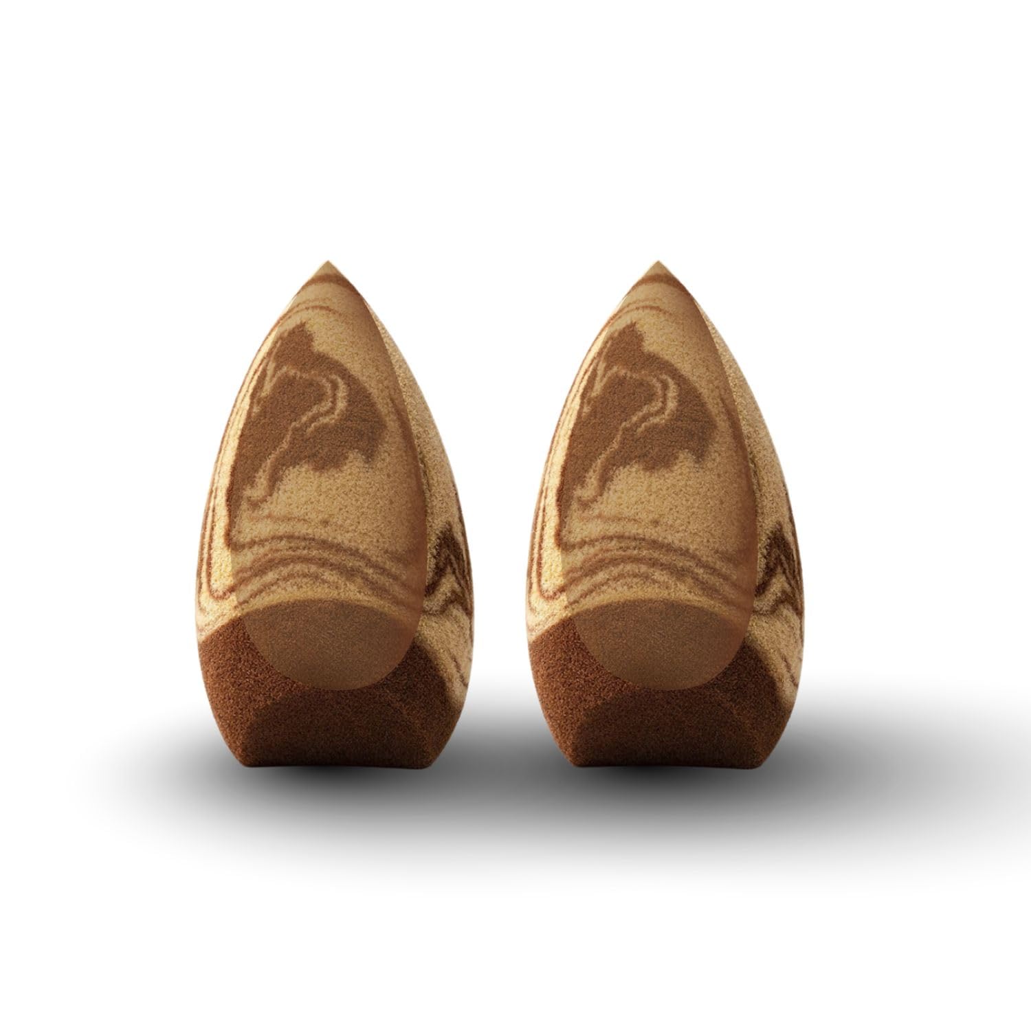 Lakyou Beauty Air Blend Mocha Marble Makeup Sponge Set Of 2 | Soft Beauty Blender For Foundation, Concealer & Wet/Dry Use