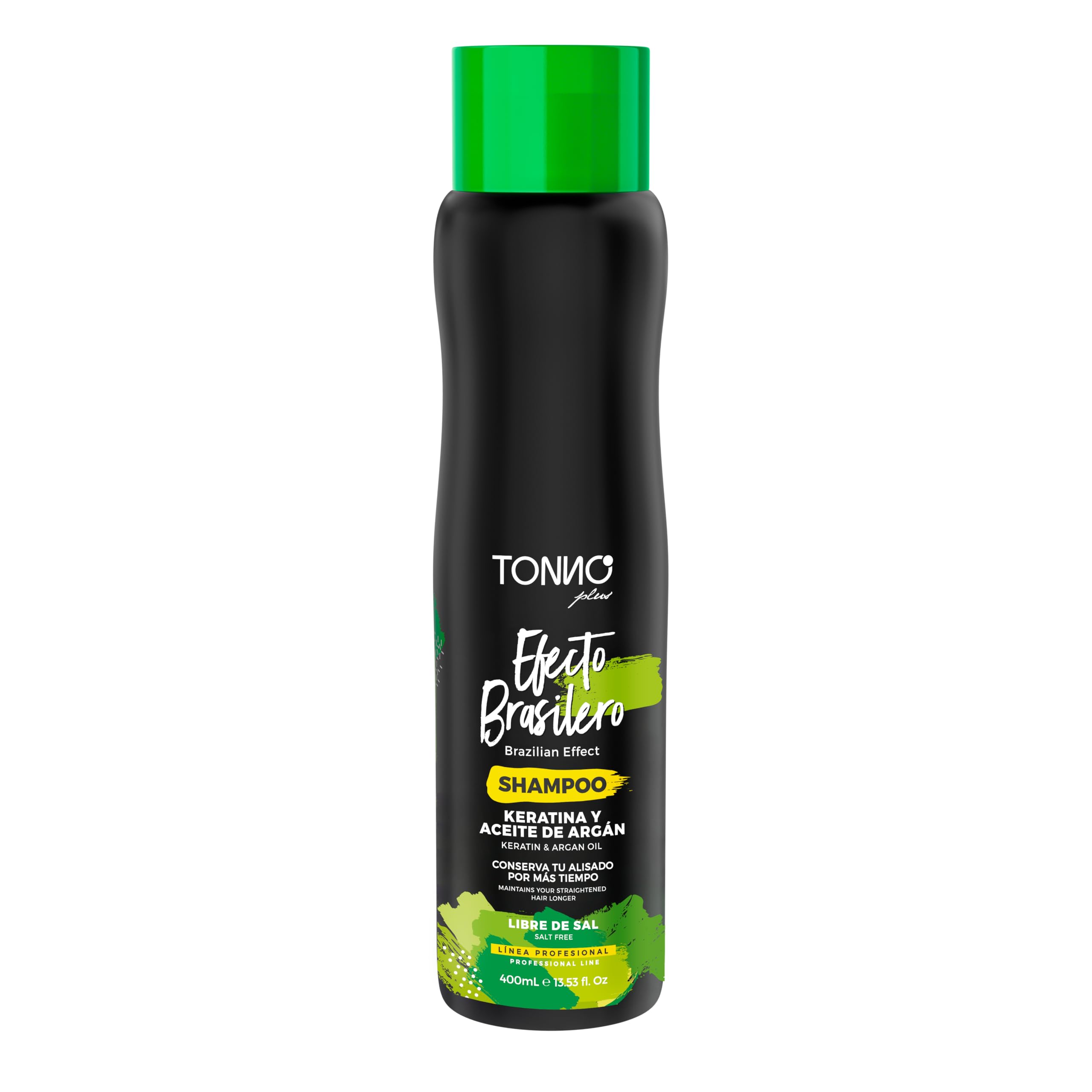 PLACENTA LIFE TONNO PLUS BRAZILIAN EFFECT SHAMPOO  Keratin & Argan Oil Shampoo for Smooth Hair & Frizz Control (400 ml / 13.52 