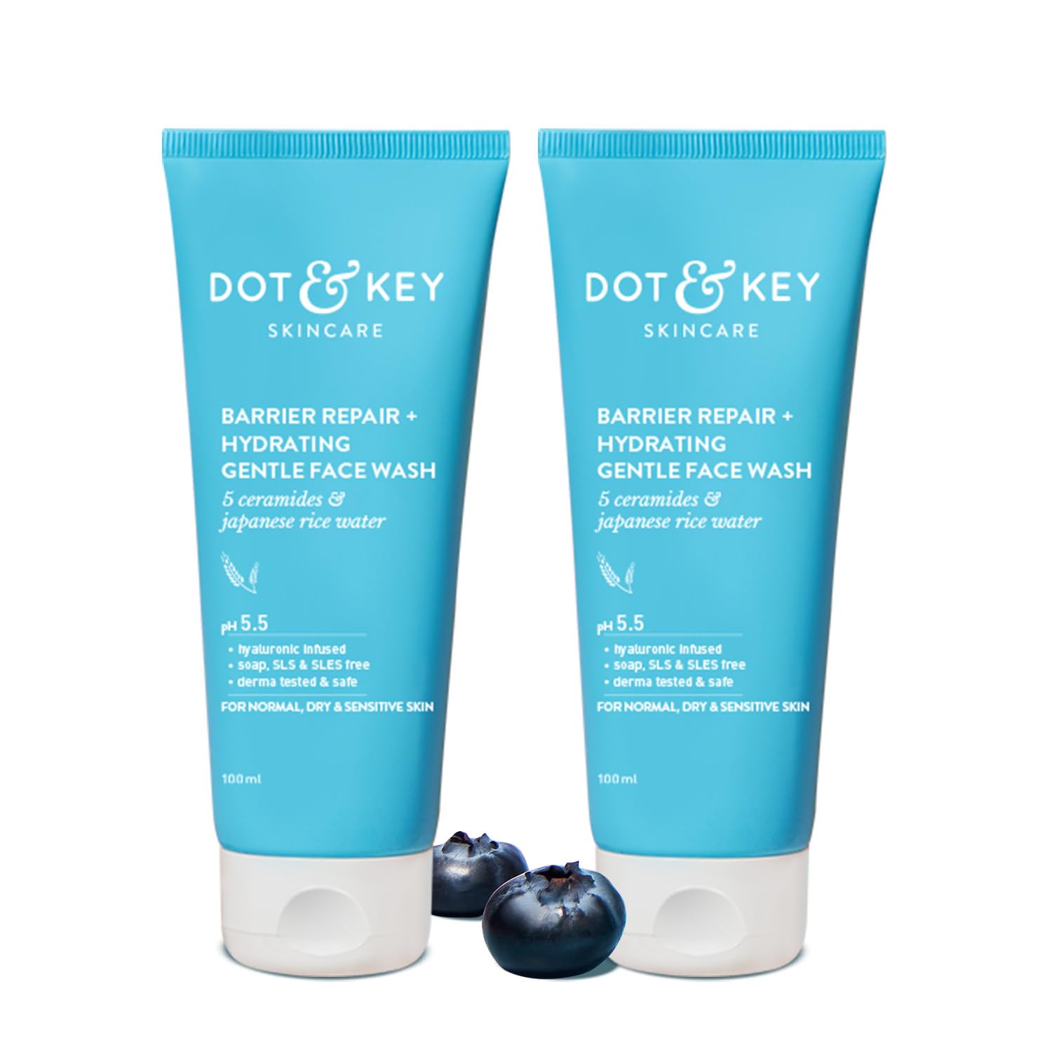 Dot & Key Barrier Repair + Hydrating Gentle Face Wash With Probiotic | Ceremide Face Wash| For Dry Skin,Normal Skin&Sensitive Sk