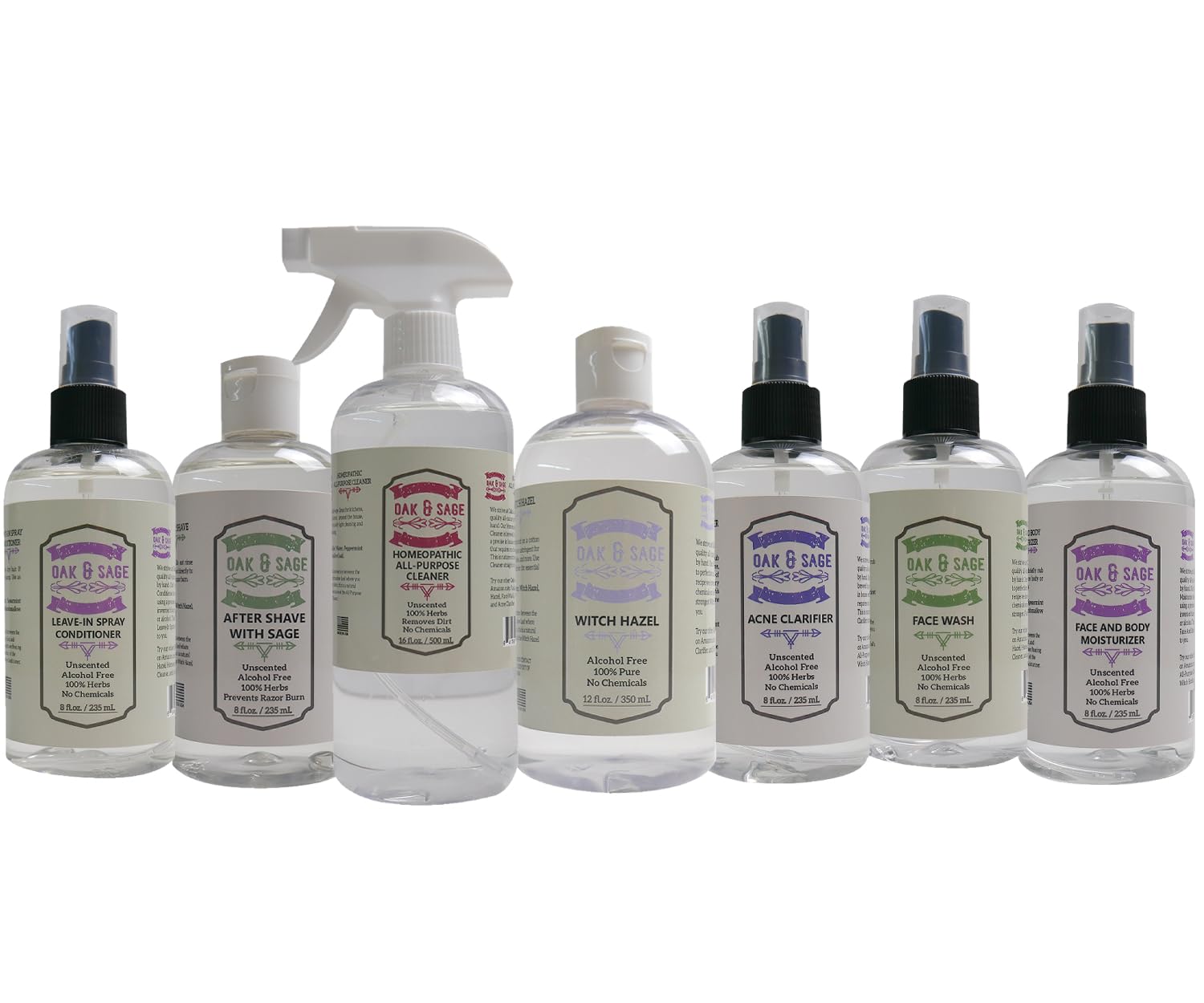 Oak & Sage 2 White Fine Mist Spray Caps With 6.75    Dip Tube (.16 Cc Output) - 24/410 Cap Size - Replacement Caps - 2 Total