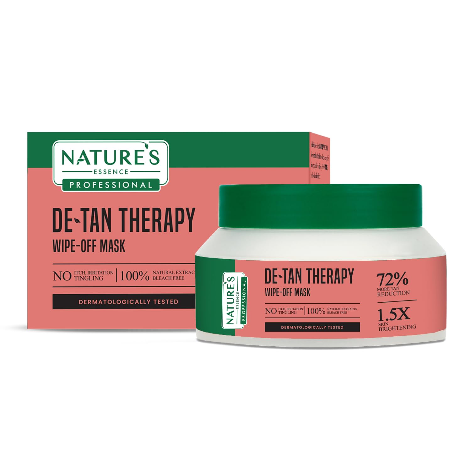 NatureS Essence Professional De-Tan Therapy Wipe-Off Face Mask| Face Pack For Tan Removal | Brightening De Tan Cream For Women 