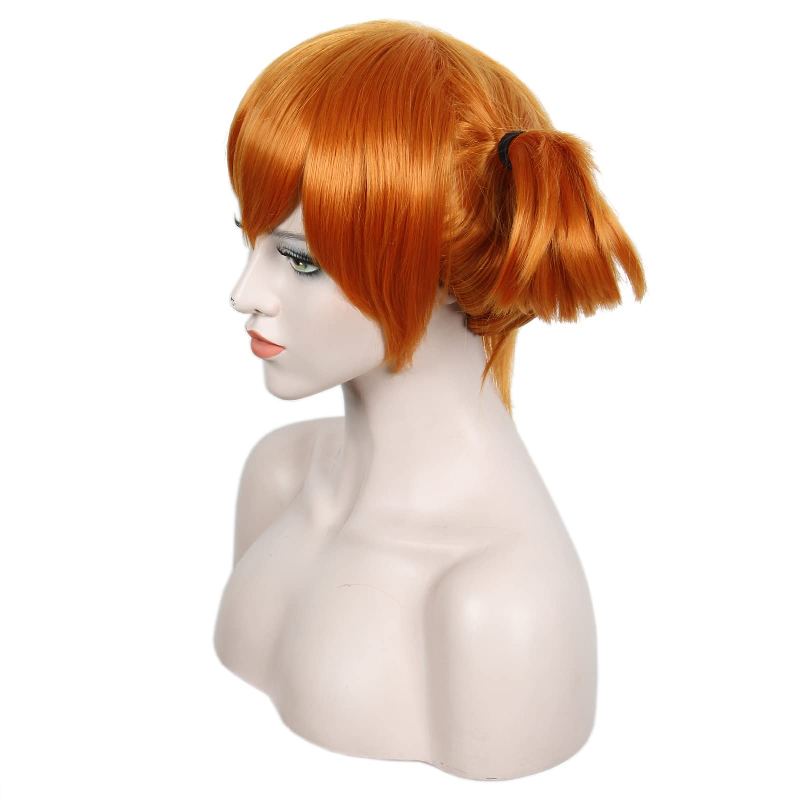Linfairy Short Orange Wig Halloween Cosplay Costume Wig For Women Party Hair