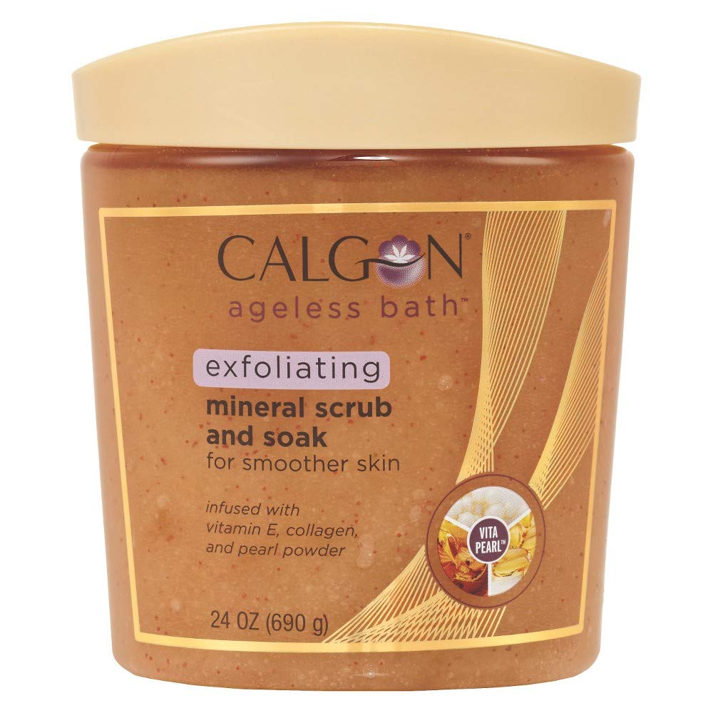 Calgon Ageless Bath Mineral Scrub And Soak, 24 Oz (Pack Of 2)
