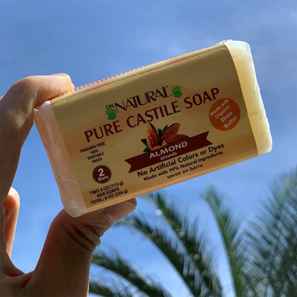 Dr. Natural - Cstle Bar Soap Almond 2Pk - Ea Of 1-8 Oz (1X8 Oz)