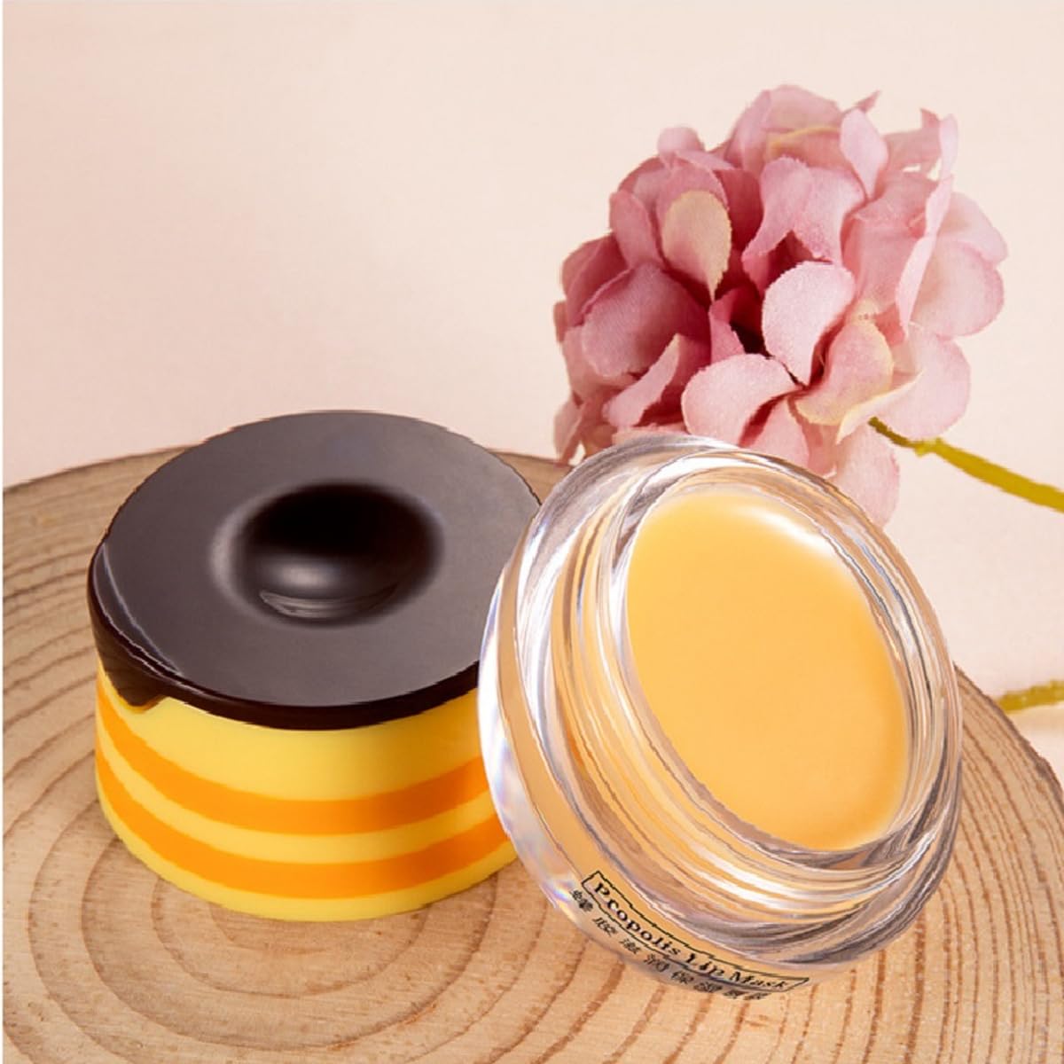 WFWJ Bee Balm Lip Balm - Moisturizing Honey Pot for Dry & Chapped Lips, 2 Count, Beige