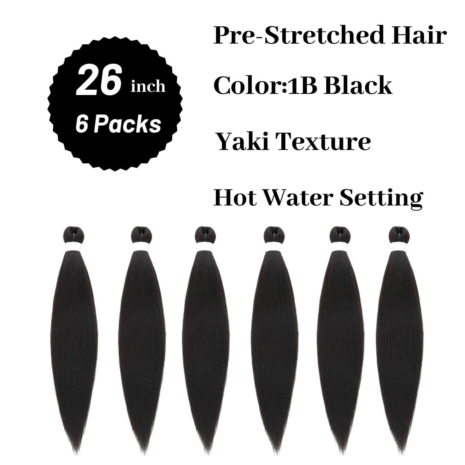Gozill Black Braiding Hair Pre Stretched Kanekalon Braiding Hair Prestretched Ez Braid Hypoallergenic Kids Braiding Hair Colored