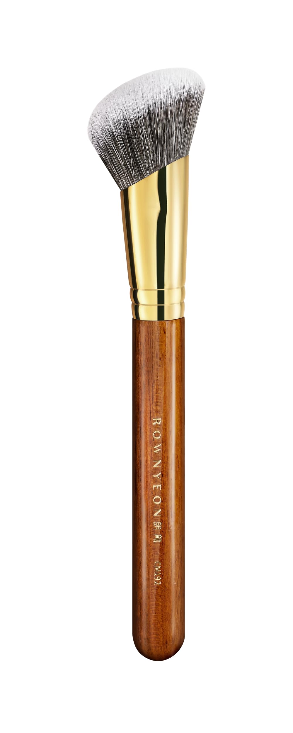 Desert Oak Series SlopeBlur Stipple Brush - Angled Nylon Bristles for Seamless Cream/Liquid/Powder Blending, Contour & Blush App