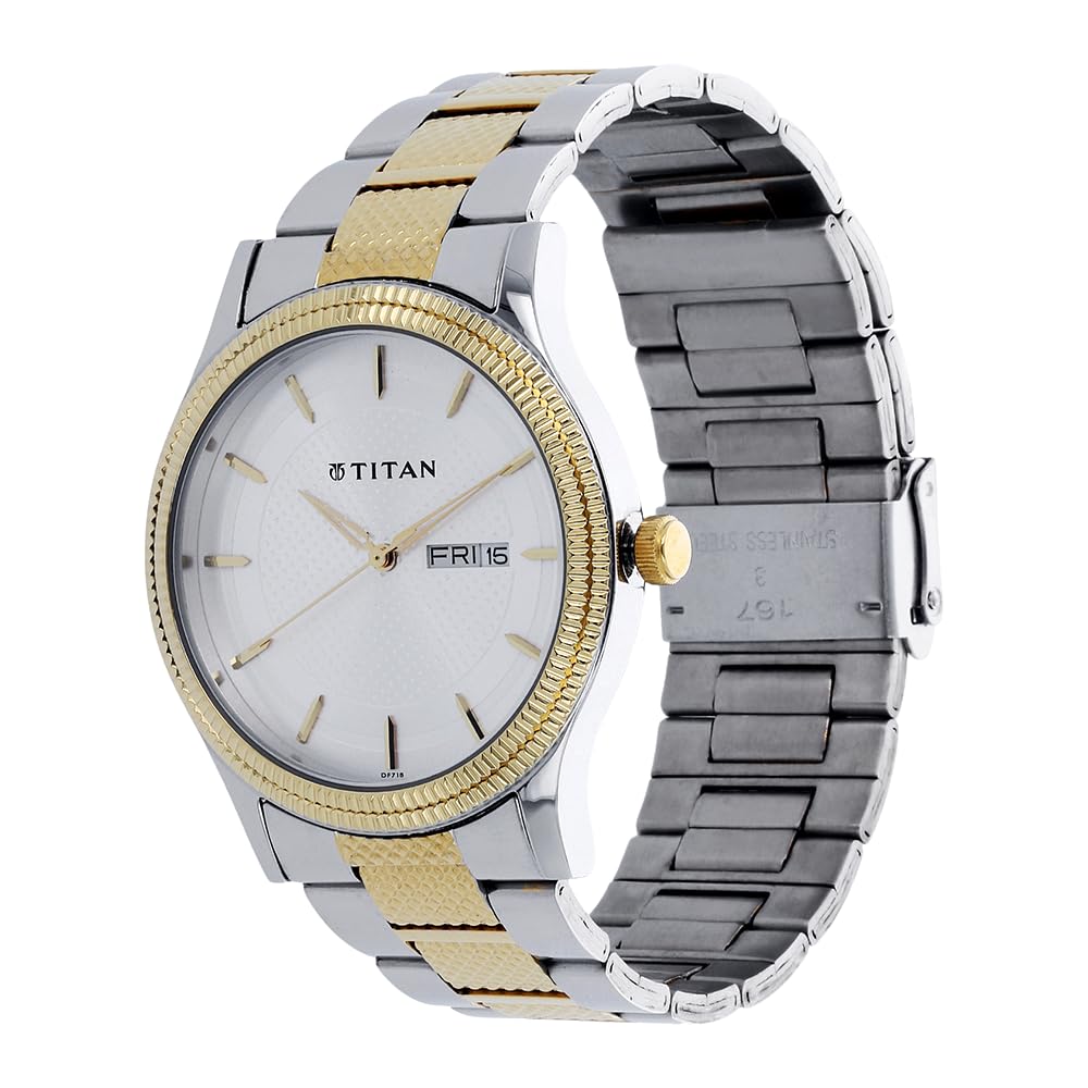 Titan Octane Analog Silver Dial Mens Watch - 1650BM03