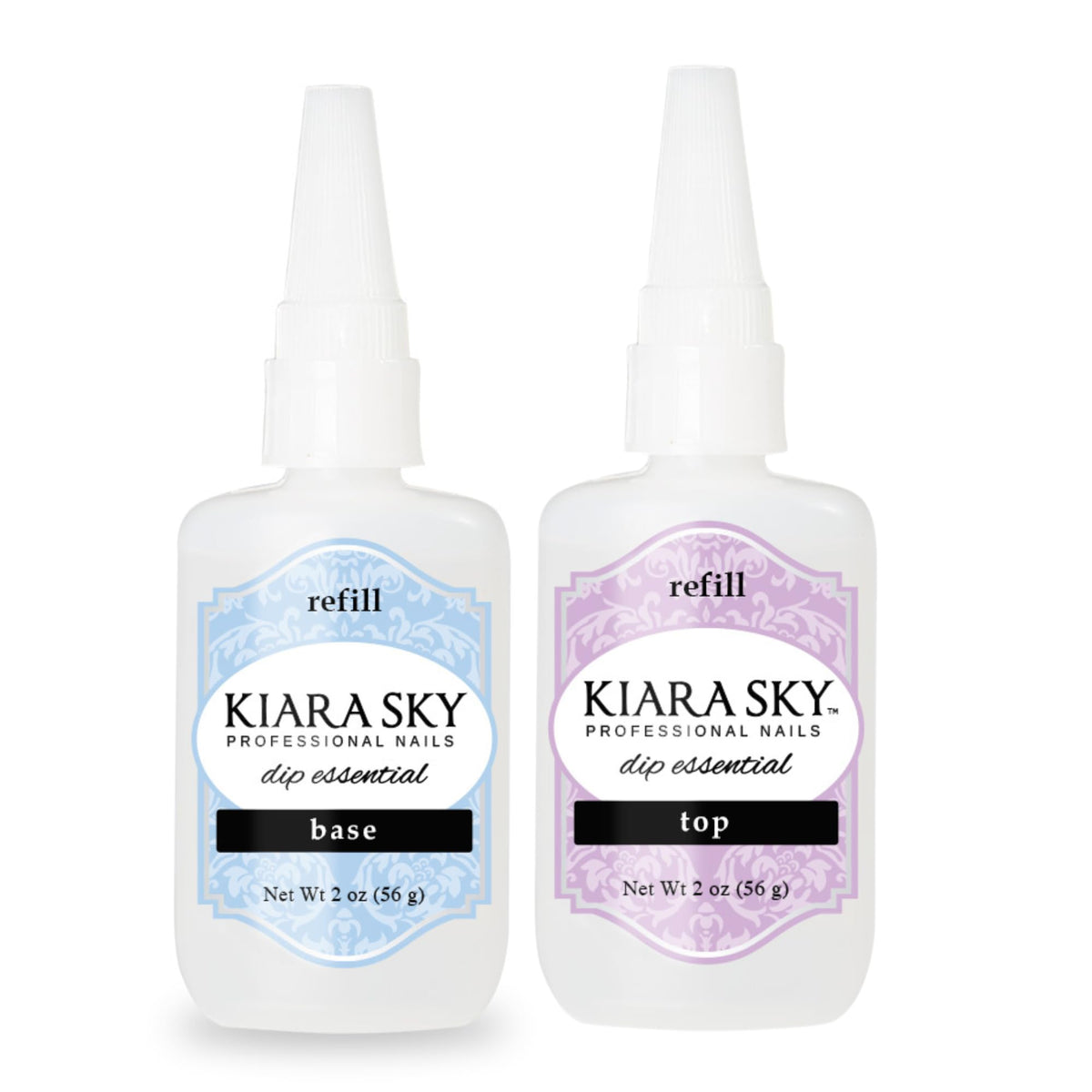 Kiara Sky Top & Base Coat Dip Essentials 2 oz Refill