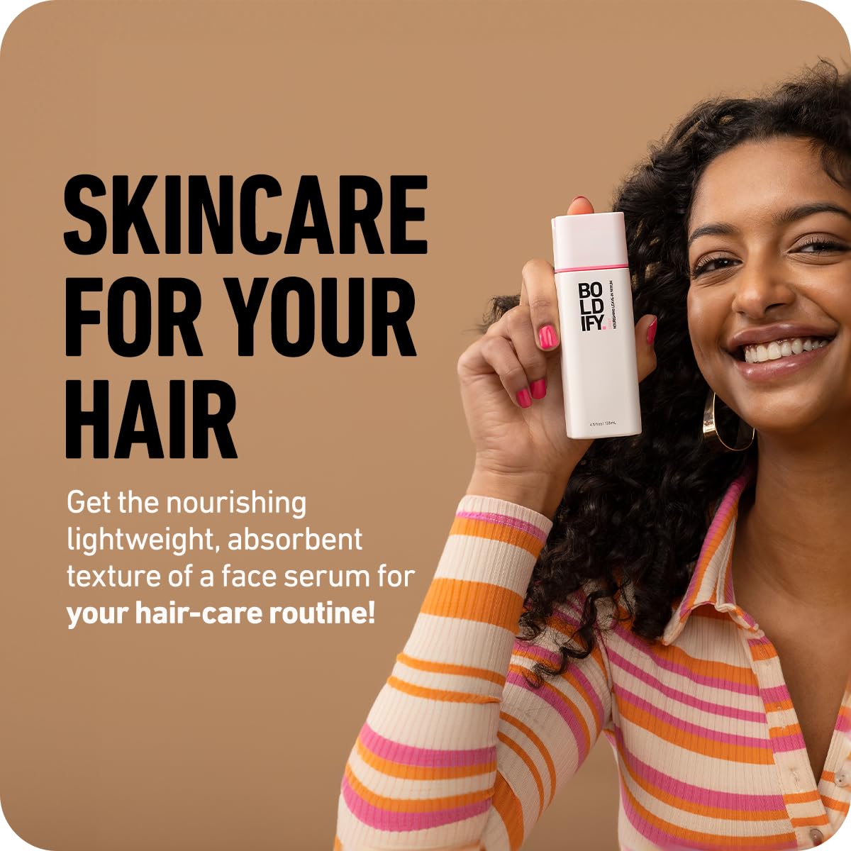 Boldify Leave In Conditioner - Heat Protectant Nourishing Hair Serum for Blow Dry and Styling, Essential Hair Health Serum for W