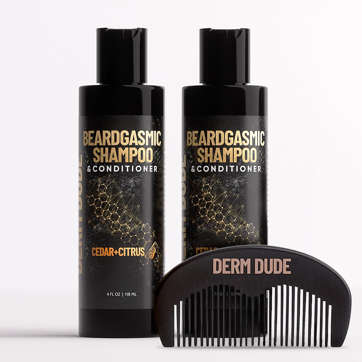 Beardgasmic 2-In-1 Beard Shampoo And Conditioner, With Sunflower Oil & Sweet Orange For Beard Growth, Cleanliness & Hydration, S
