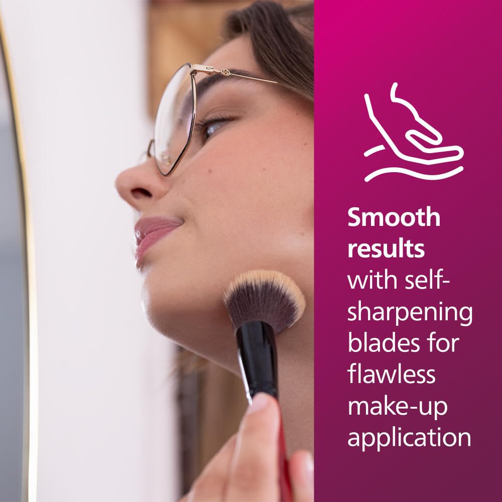 Philips Facial Hair Remover 5000 Series, Cordless Personal Groomer for Women, Pink, Model BRR454/00, Compact and Hypoallergenic