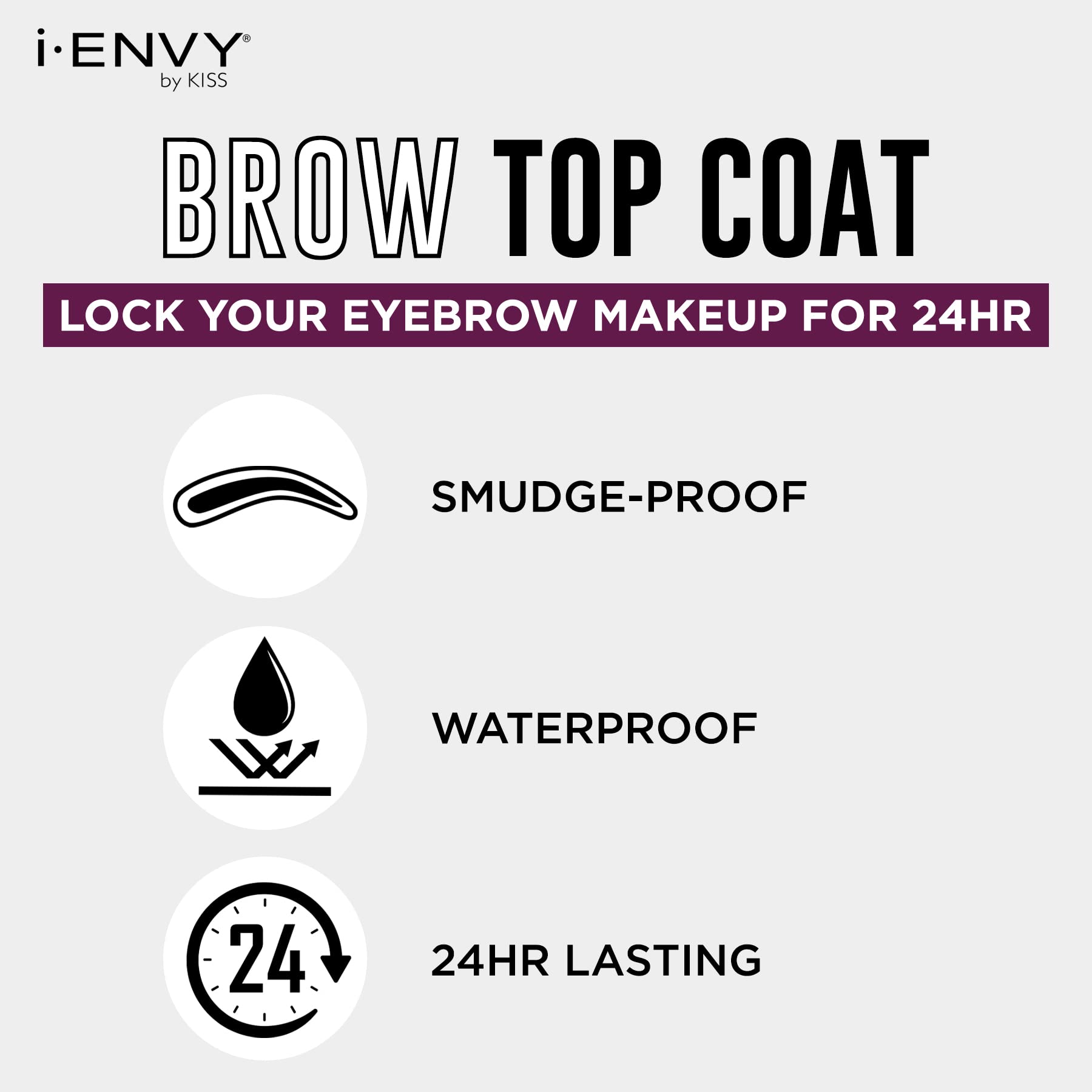 Ienvy By Kiss Eyebrow Sealer Eyebrow Setting Topcoat For Perfect Brows 24Hr Long Lasting Waterproof, Non-Glossy