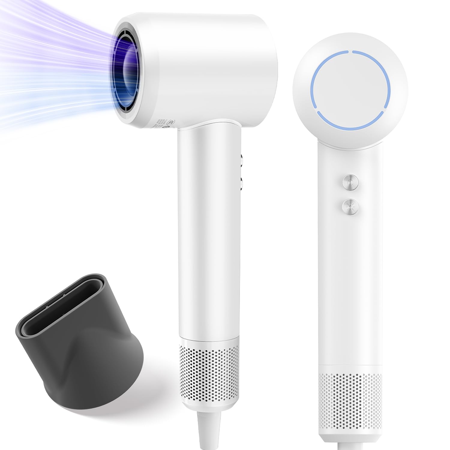 PLUZZ Hair Dryers for Women, High-Speed Blow Dryer for Fast Drying 110,000RPM Brushless Motor, Small Portable Professional Ionic