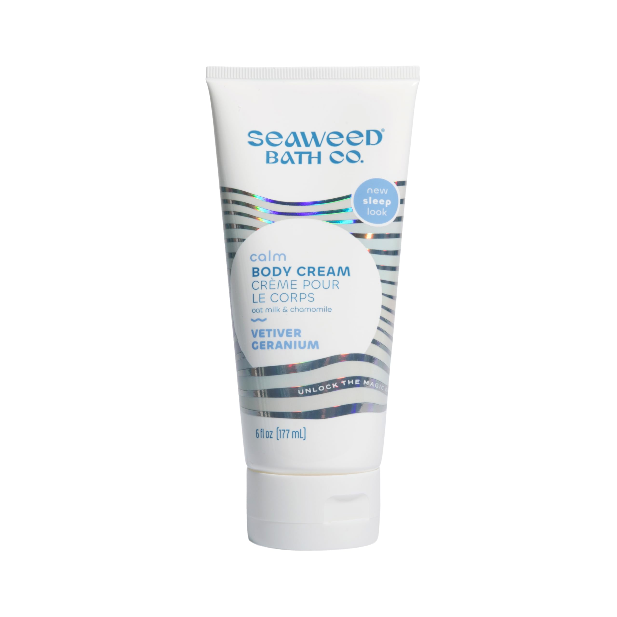 The Seaweed Bath Co. Sleep Body Cream, Calm, Nutrient-Rich Bladderwrack Seaweed, Vegan, Paraben Free, 6 Fl. Oz.