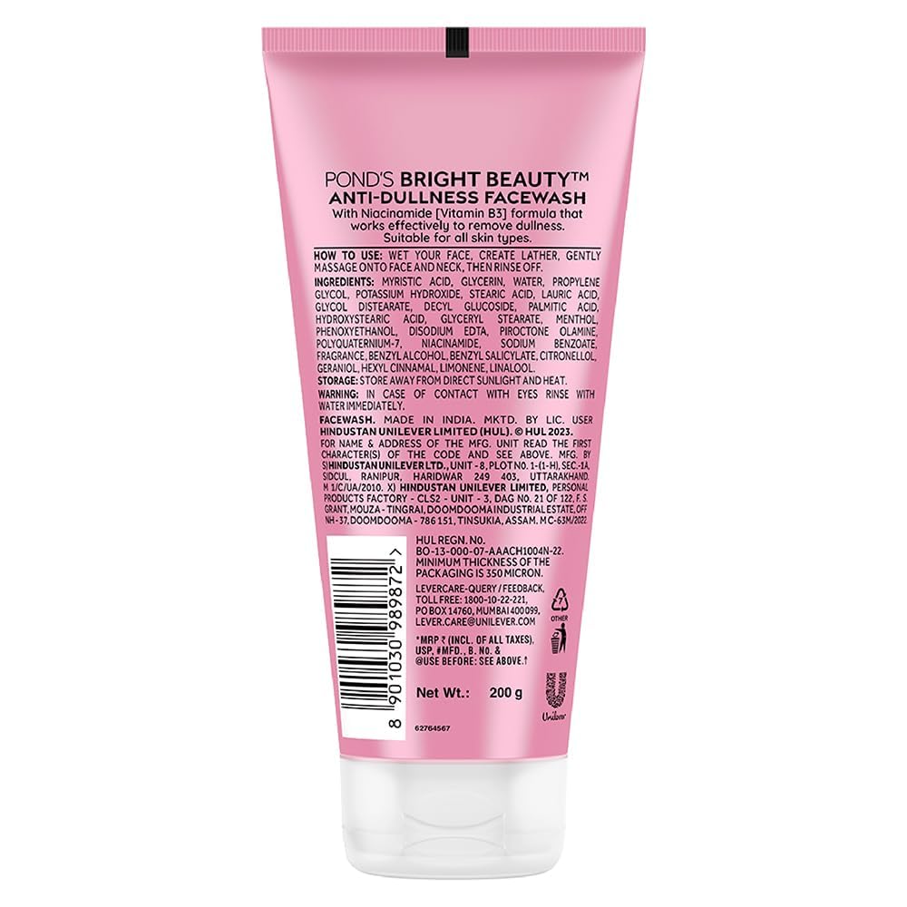 POND'S Bright Beauty Vitamin B3+ Face Wash 200G Pack Of 1 Face Wash (200 G)