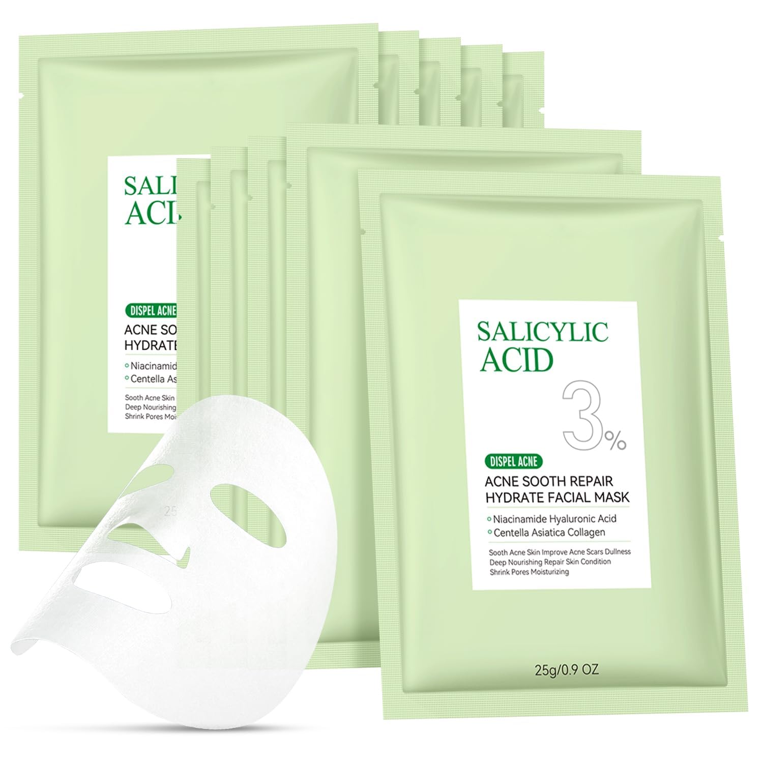 VREOM Hydrating Sheet Face Mask Set, 10 Pack, Nourishing and Soothing, for All Skin Types, Sensitive Skin, Bulk Skincare Gift Se