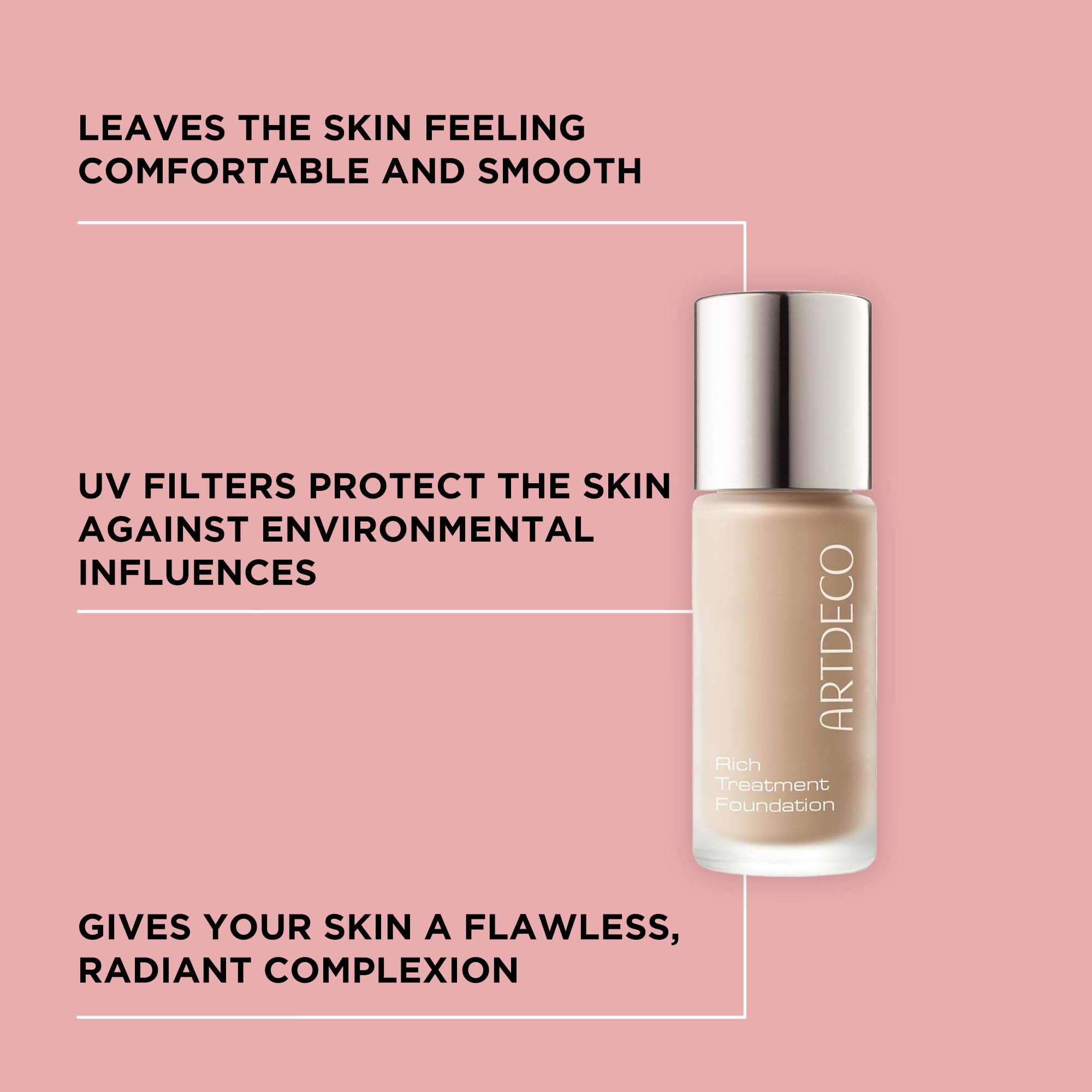 Artdeco Rich Treatment Foundation - Cashmere Rose N15 - Conceal Imperfections & Create Flawless Complexion - Long-Lasting - Even