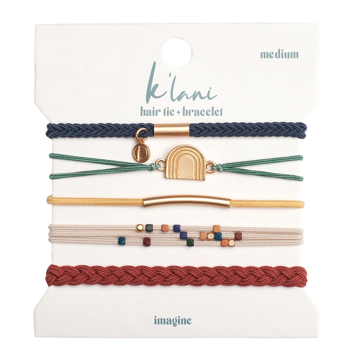 K'lani Imagine Bracelets for Women - Elastic Bracelets and Boho Hair Ties - Cute Hairties for Women and Hair Tie Accessories - S