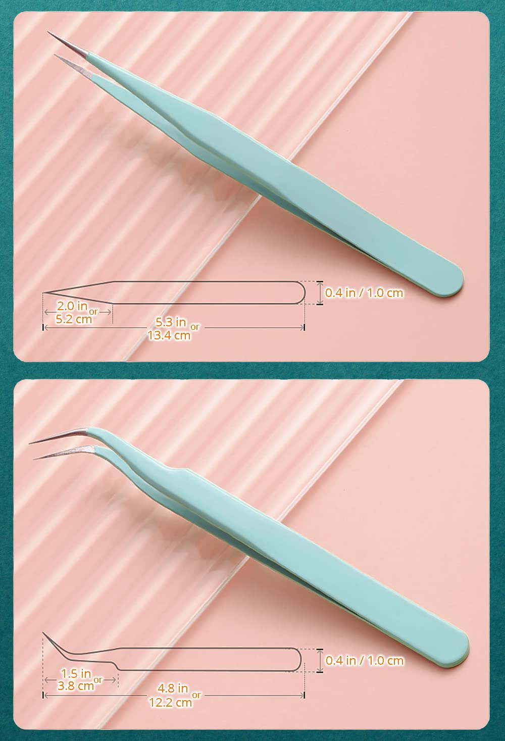 2 Pieces Sticker Tweezers, Cute Craft Tweezers For Stickers, Scrapbooking, Vinyl, Lashes, Electronics, Black