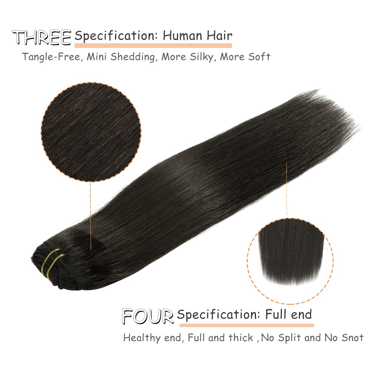 Caliee Clip In Hair Extensions Human Hair 20Inch Hair Extensions Clip In Human Hair Black Hair Extensions Clip In 1B Natural Bla