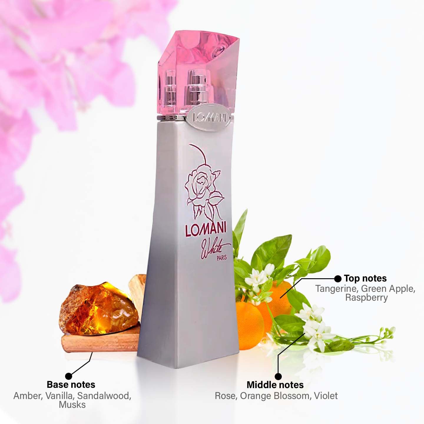 Lomani Eau De Parfum Spray For Women, White
