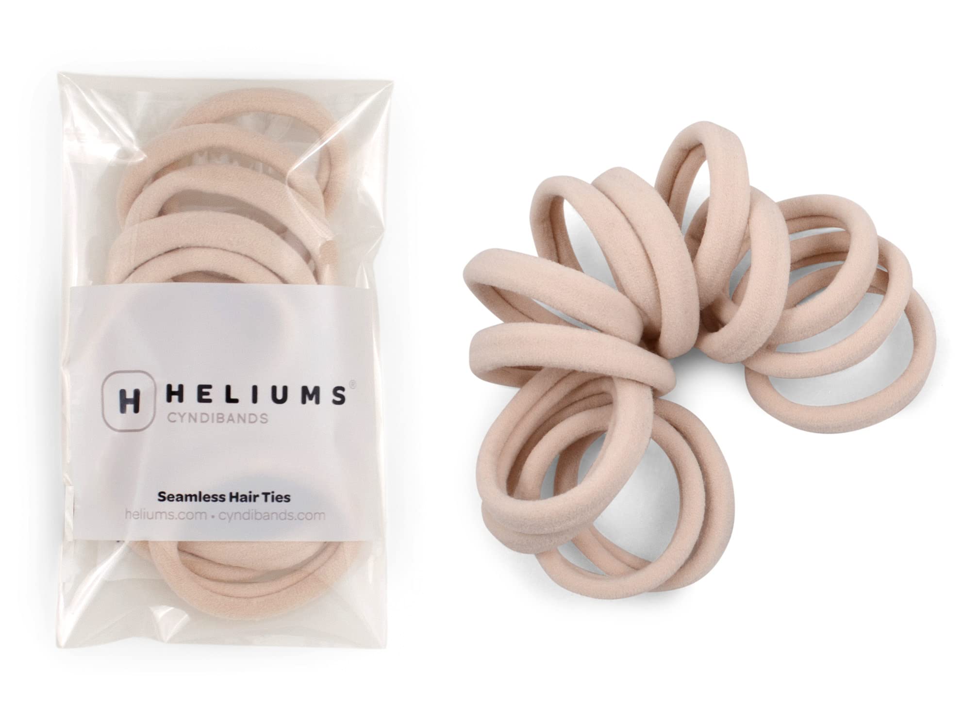 Cyndibands Seamless Hair Ties - Blonde - Extra Gentle Soft And Stretchy Nylon Fabric Ponytail Holders - 12 Count
