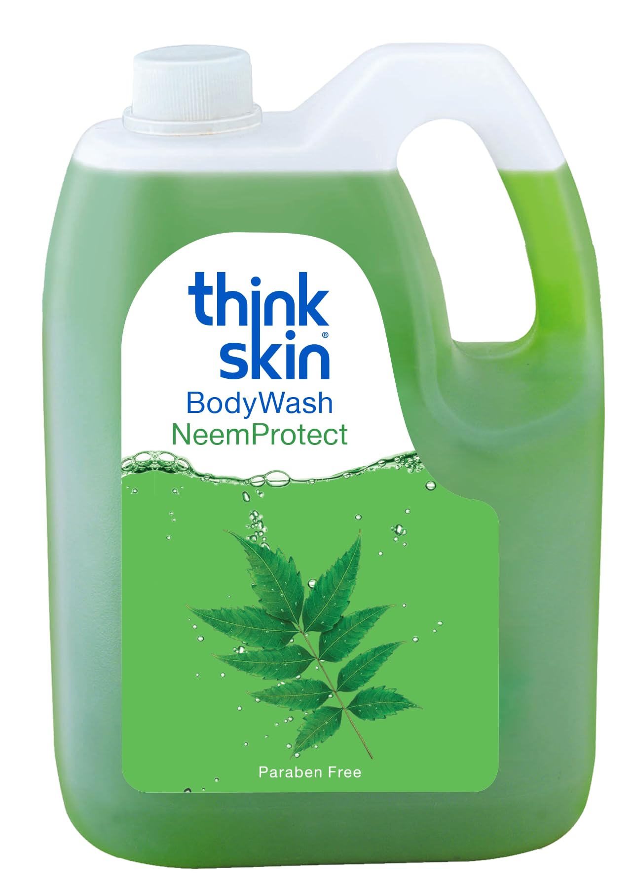 Think Skin Body Wash Neem Protect 5L Refill Can | Paraben-Free Shower Gel With Natural Neem Extract | Deep Cleansing & Antibacte