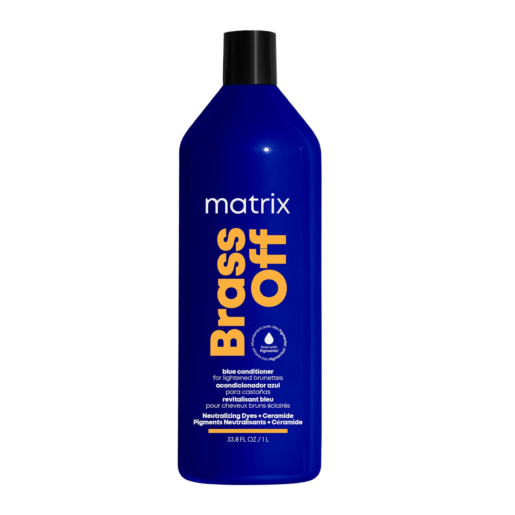 Matrix Brass Off Blue Conditioner | Removes Brassy Orange Undertones | Color Depositing & Toning | Pigmented Conditioner For Lig