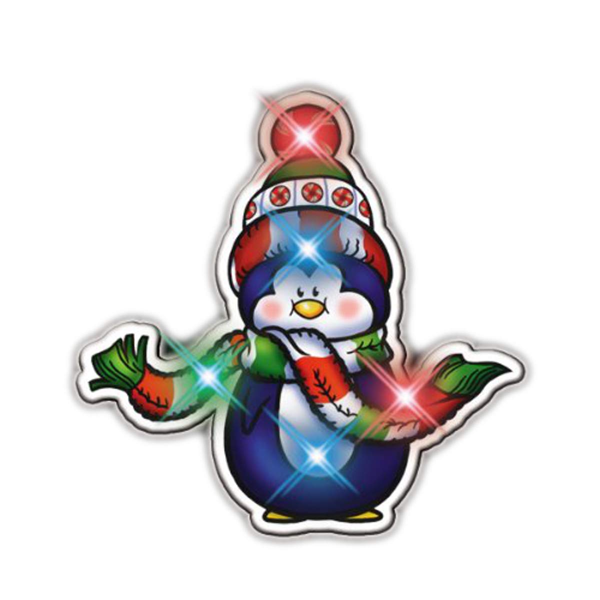 blinkee Penguin with Scarf Flashing Body Light Lapel Pins