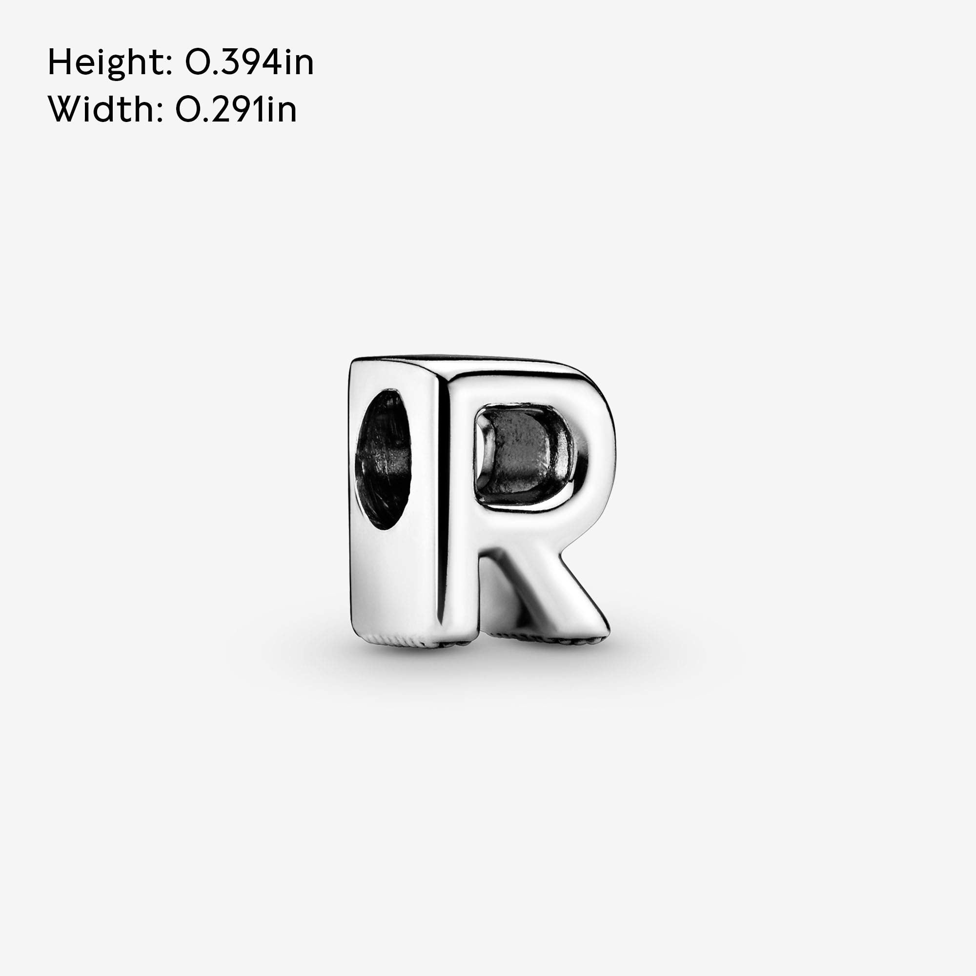 Pandora Letter R Alphabet Charm - Compatible Moments Bracelets - Jewelry for Women - Gift for Women in Your Life - Made with Ste