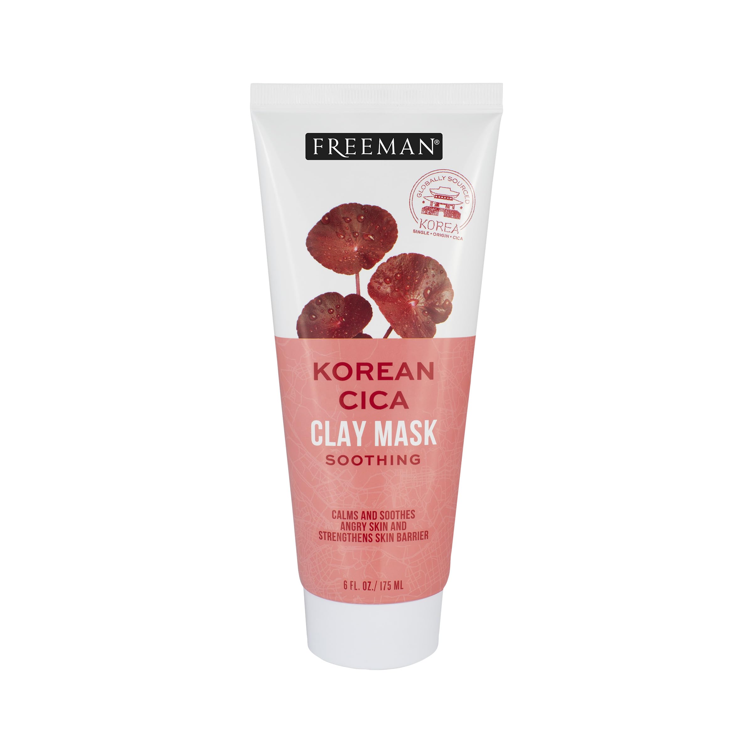 Freeman Exotic Blends Korean Cica Clay Face Mask, Skin Calming Facial Mask, Helps Clear Acne, Soothes & Strengthens Skin Barrier