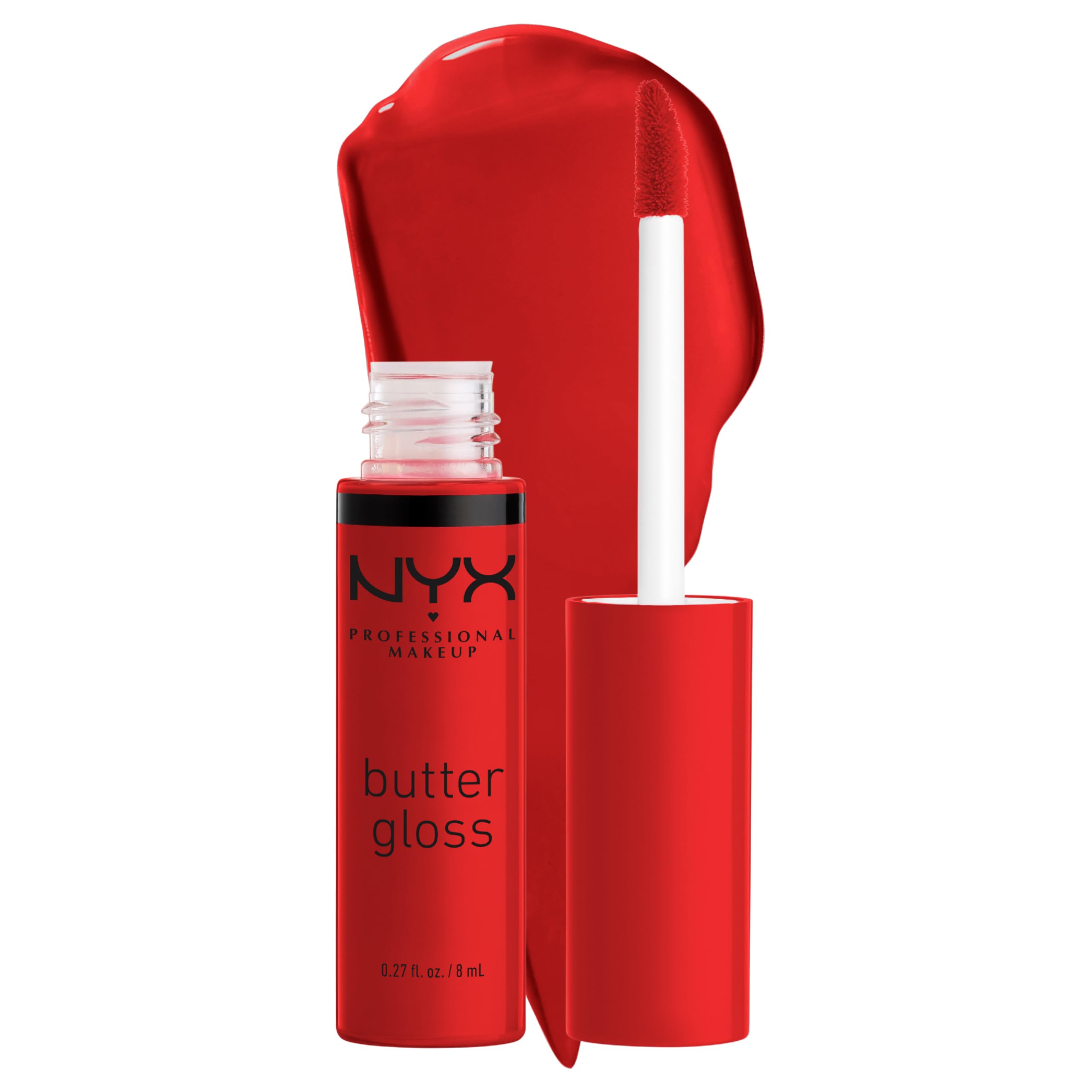 NYX PROFESSIONAL MAKEUP Butter Gloss, NonSticky Lip Gloss  Apple Crisp (Modern Red)