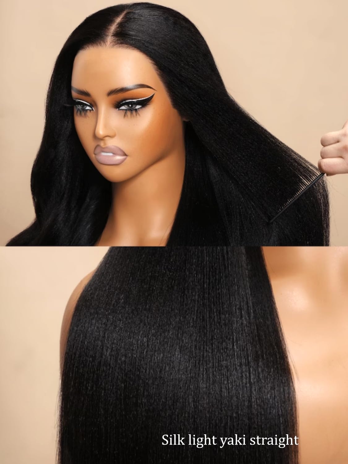 Unice Bye Bye Knots Wig Invisible Knots Yaki Straight 7X5 Lace Front Wigs Human Hair Pre Everything Glueless Wig Human Hair Pre