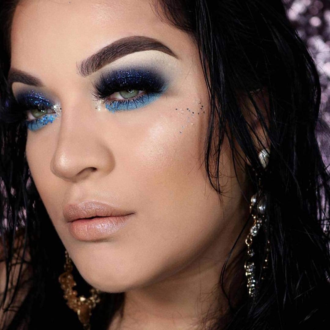 La Splash Cosmetics Loose Glitter Dark Blue Eyeshadow Sparkle Metallic Powder For Lips/Hair/Nail/Body - Crystallized Glitter (La