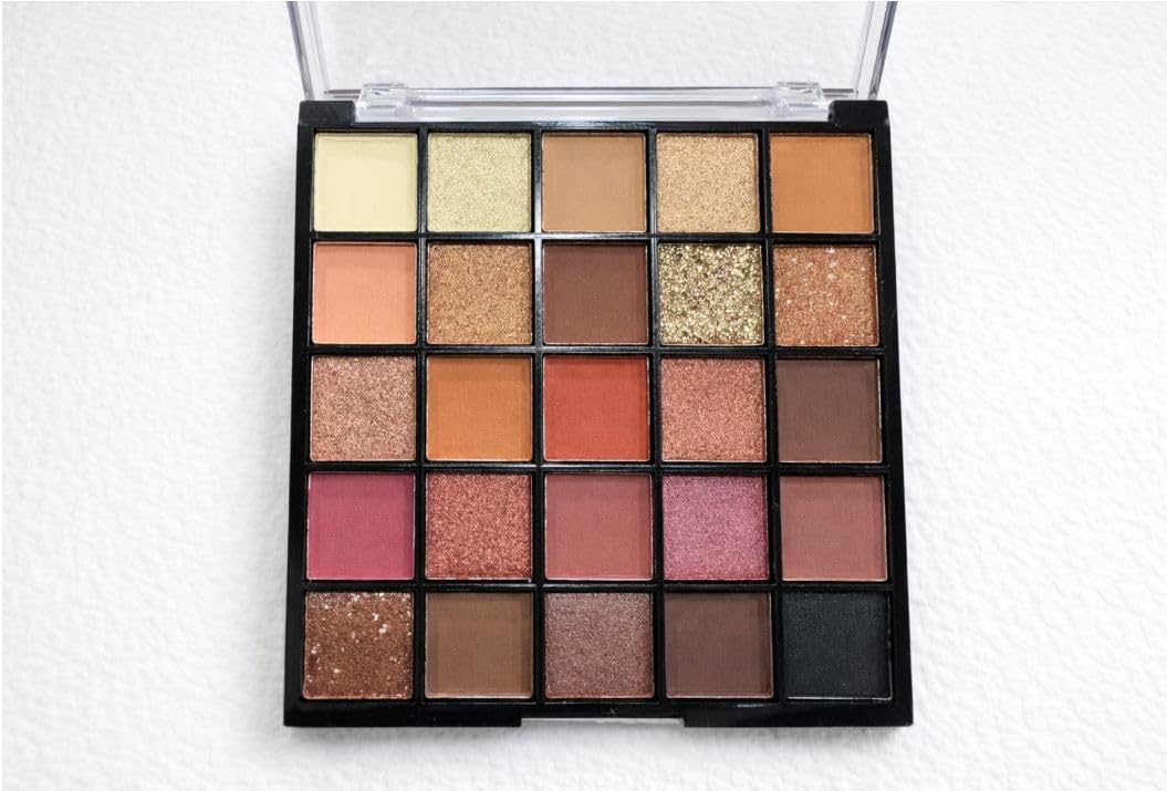 B Inik MultiColour Eyeshadow Palette, Matte Shimmer Glitter Finish, Blush Included, All Skin Tones
