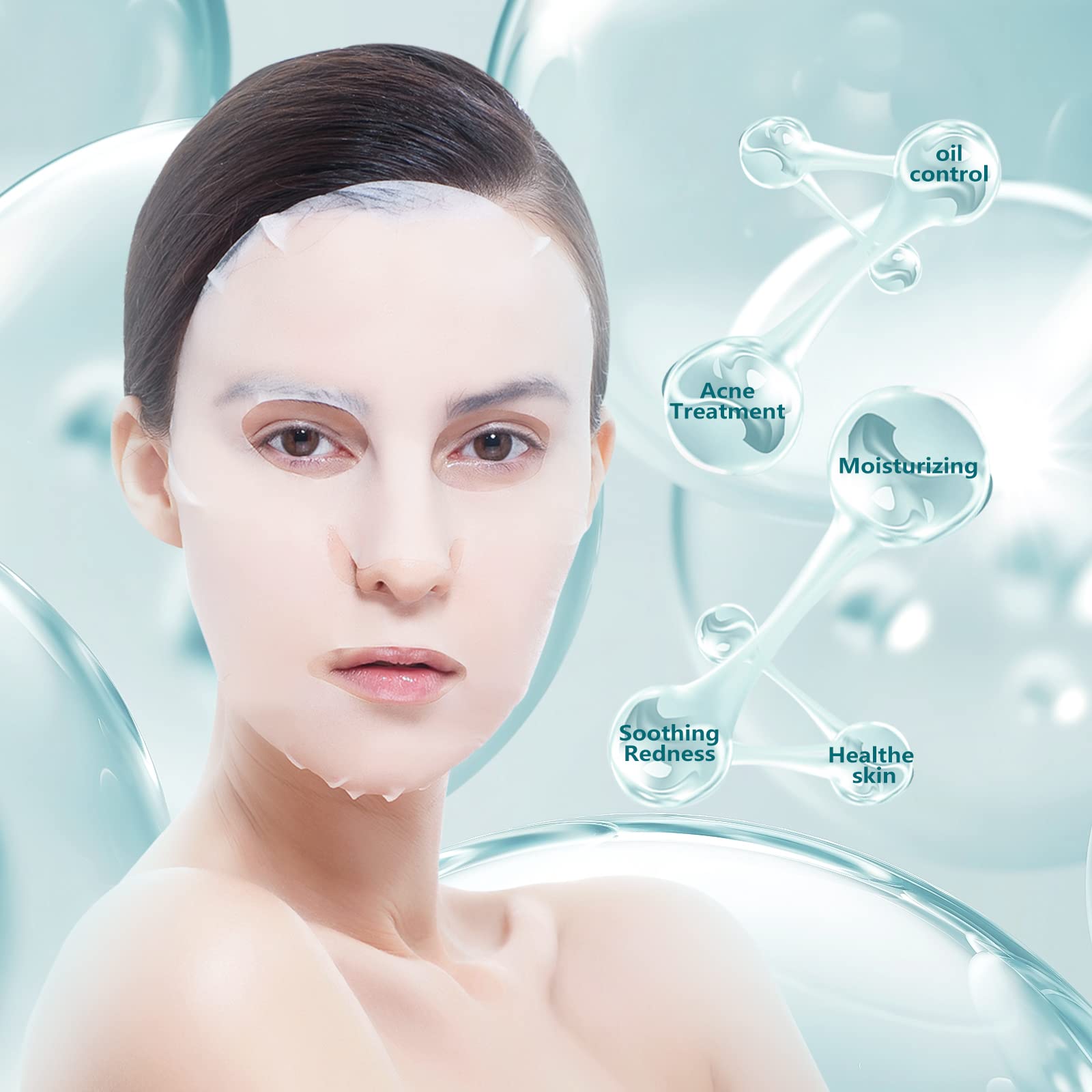 Facial Mask Anti Acne Face Mask Skin Care, Sheet Masks With Salicylic Acid Acne Sheet Mask For Acne Prone Skin Face Masks Skinca