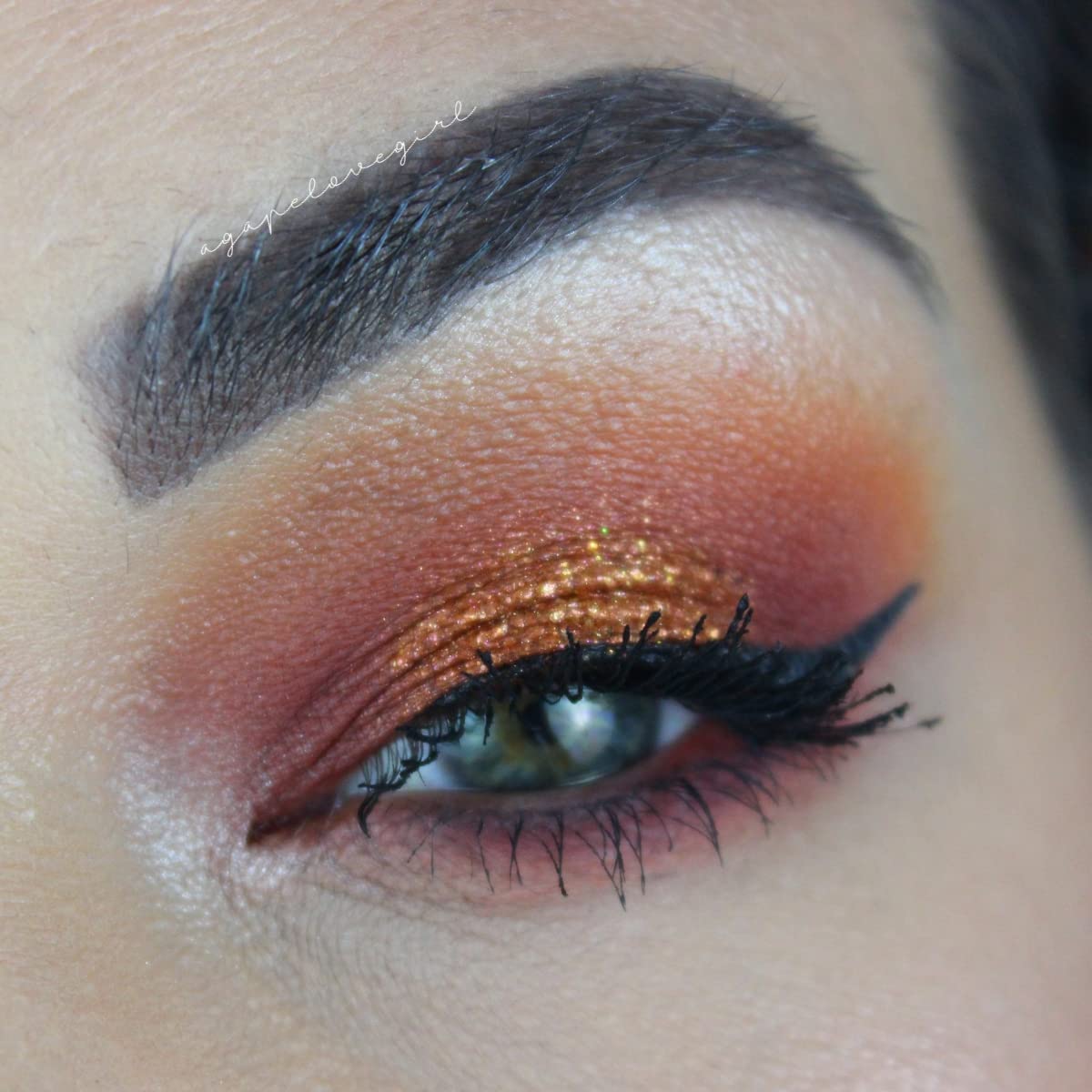 Flower Beauty Warrior Glitter Liquid Eyeshadow, Long-Lasting High-Impact Shimmer For Eyes, Cruelty-Free Makeup (Flame)