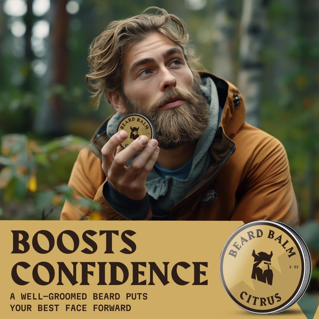 Citrus Scented Beard Balm 2 Oz - 100% Natural
