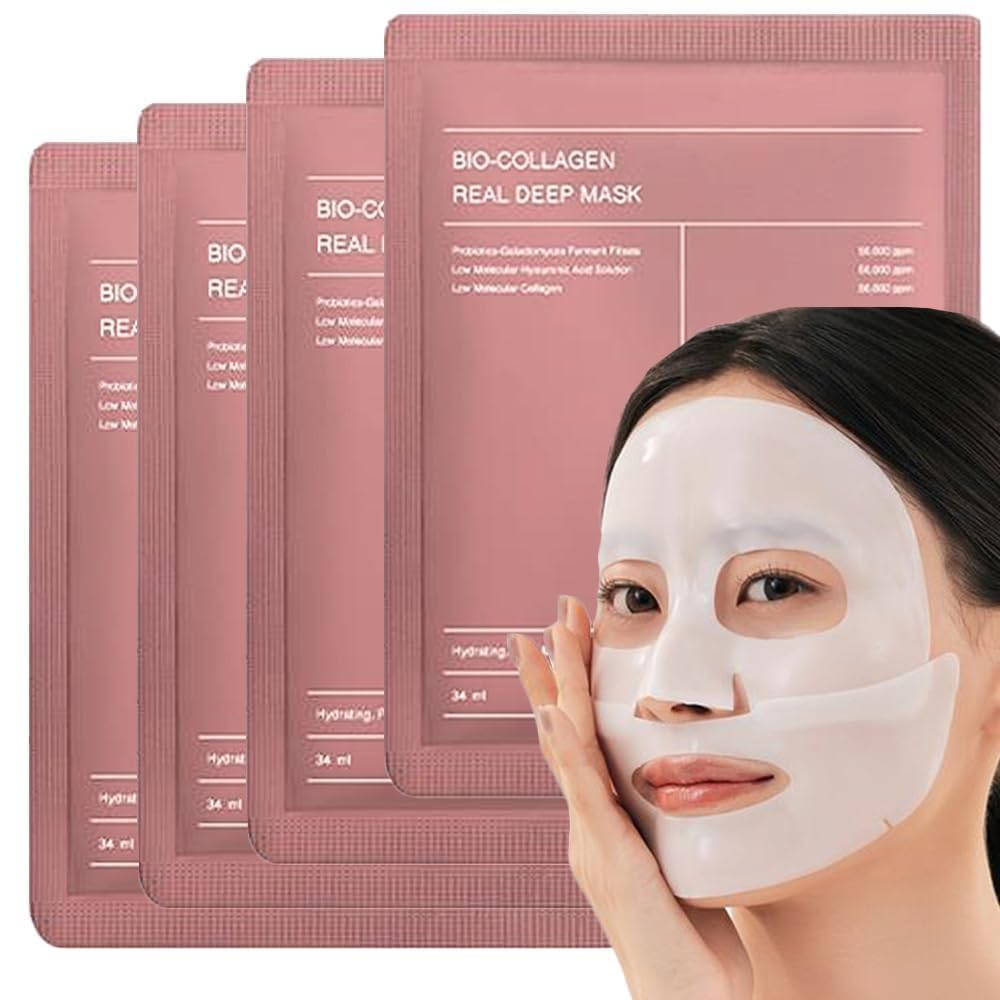 Melodysusie BioCollagen Real Deep Face Mask, Hydrating Overnight Peel Off Mask, Korean Glass Skincare Pore Minimizing, Elastici
