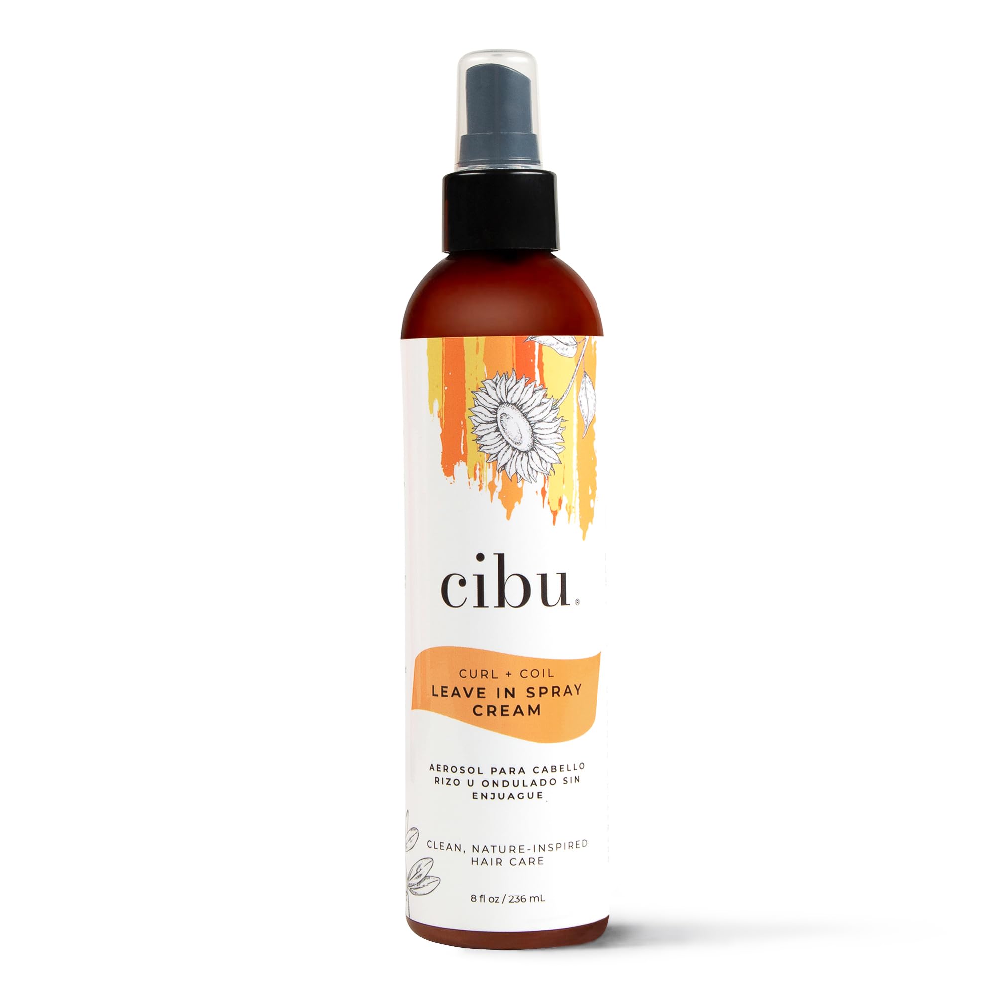Cibu Leave-In Spray Cream for Curls, Coils & Waves - Moisturizes & Strengthens with Improved Texture | Revitalizes & Activates F