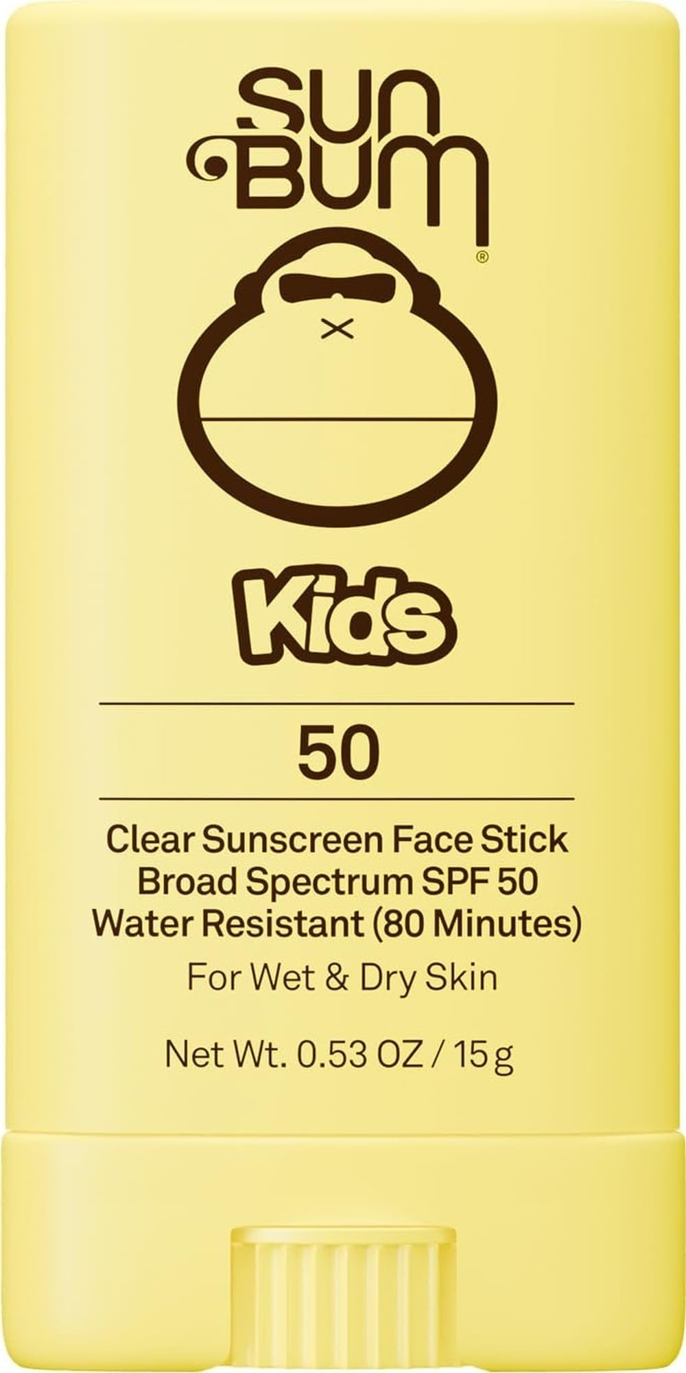 Sun Bum Kids SPF 50 Clear Face Stick Sunscreen - Travel Size, 0.53 oz