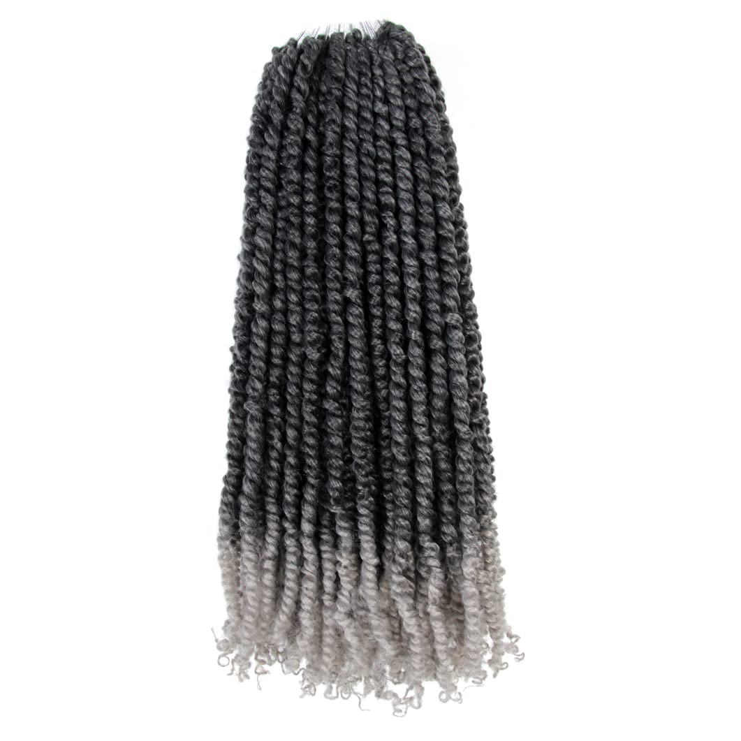 The BOHOBABE Long Pre-twisted Passion Twist Crochet Hair 18 Inch Pre-looped Long Crochet Passion Twist Braiding Hair 8 Packs Sof
