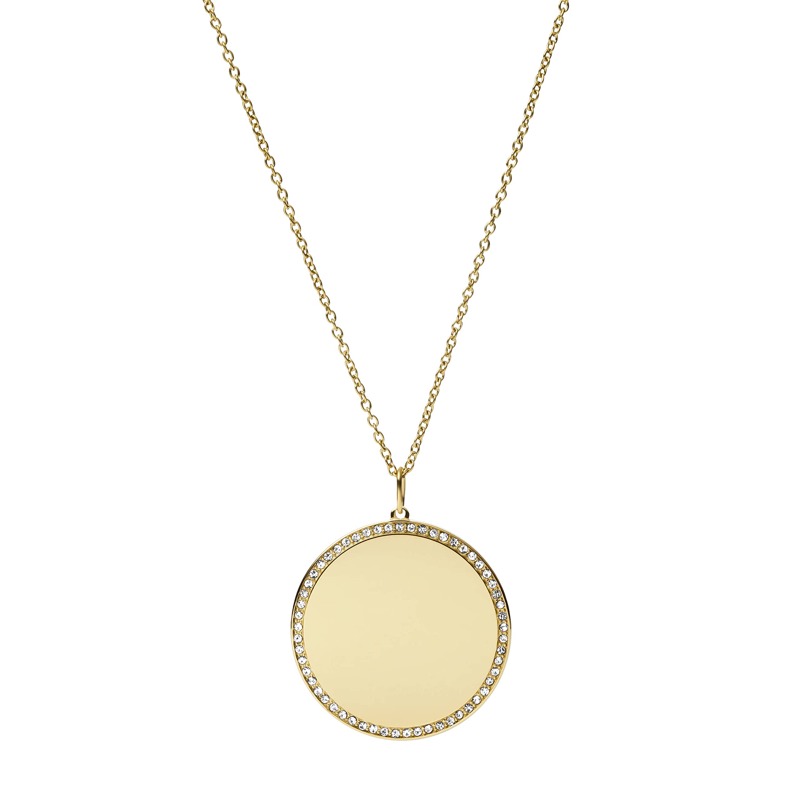 Fossil Womens Engravable Necklace, Color: Gold (Model: JF03888710)
