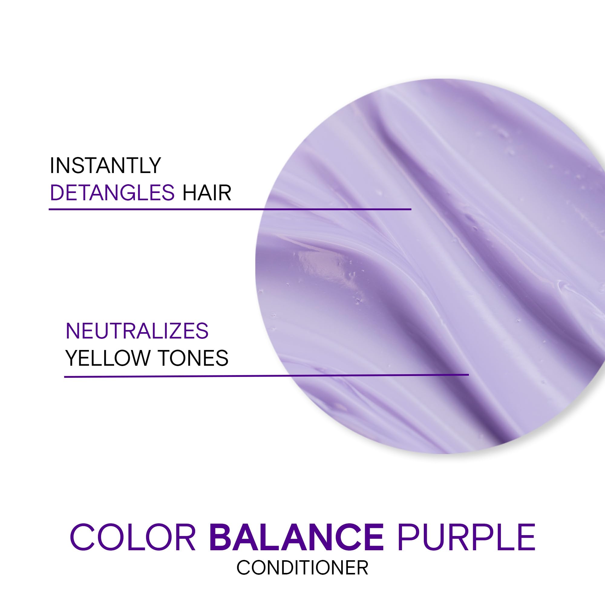 Joico Color Balance Purple Conditioner | For Cool Blonde, Gray Hair | Eliminate Brassy Yellow Tones | Boost Color Vibrancy & Shi
